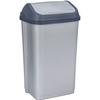 2053708 Swing-Bin Poubelle Plastique Argent-Anthracite 50 L 6093