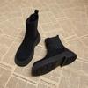 Early Autumn Suede Retro Korean Flat Women's Shoes 2025 Autumn and Winter Fashion Super Fire Thick-soled Chelsea Foreign Style Small Short Boots