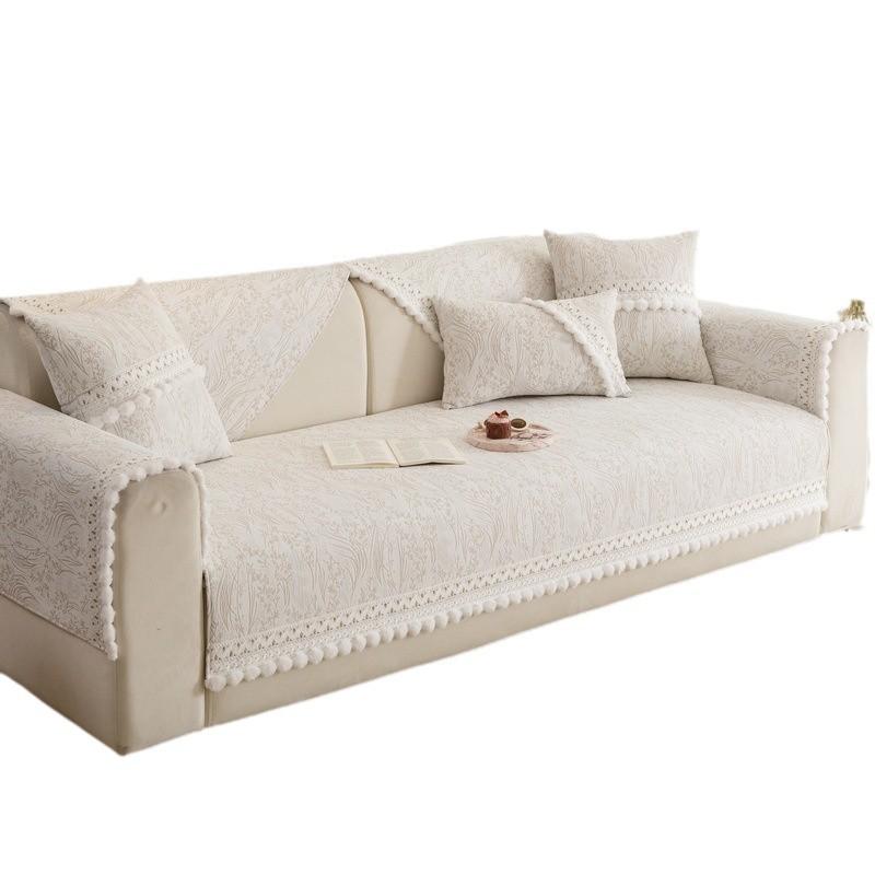Light French Sofa Cushion Universal In All Seasons New Non-Slip Seat Cushion Straight Row Leather Sofa Special Cover Cover Cloth Towel
