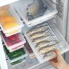 Vegetable Meat Fresh-Keeping Box Kitchen Refrigerator Organizer Drain Storage Box Freezing Food Storage Container