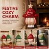 Corduroy Napkin Dispenser Christmas Tree Shape Tissue Roll Hanger Hanging Tissue Bag Toilet