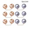 3/6/8PCS Double Head Pin Pearl Brooch Non-Slip Brooches New Waist Fastening Pins  Scarf Fastening