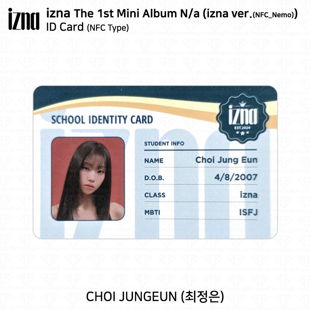 izna Первый мини-альбом N/a NFC_Nemo ver Official Selfie Photocard ID Card KPOP