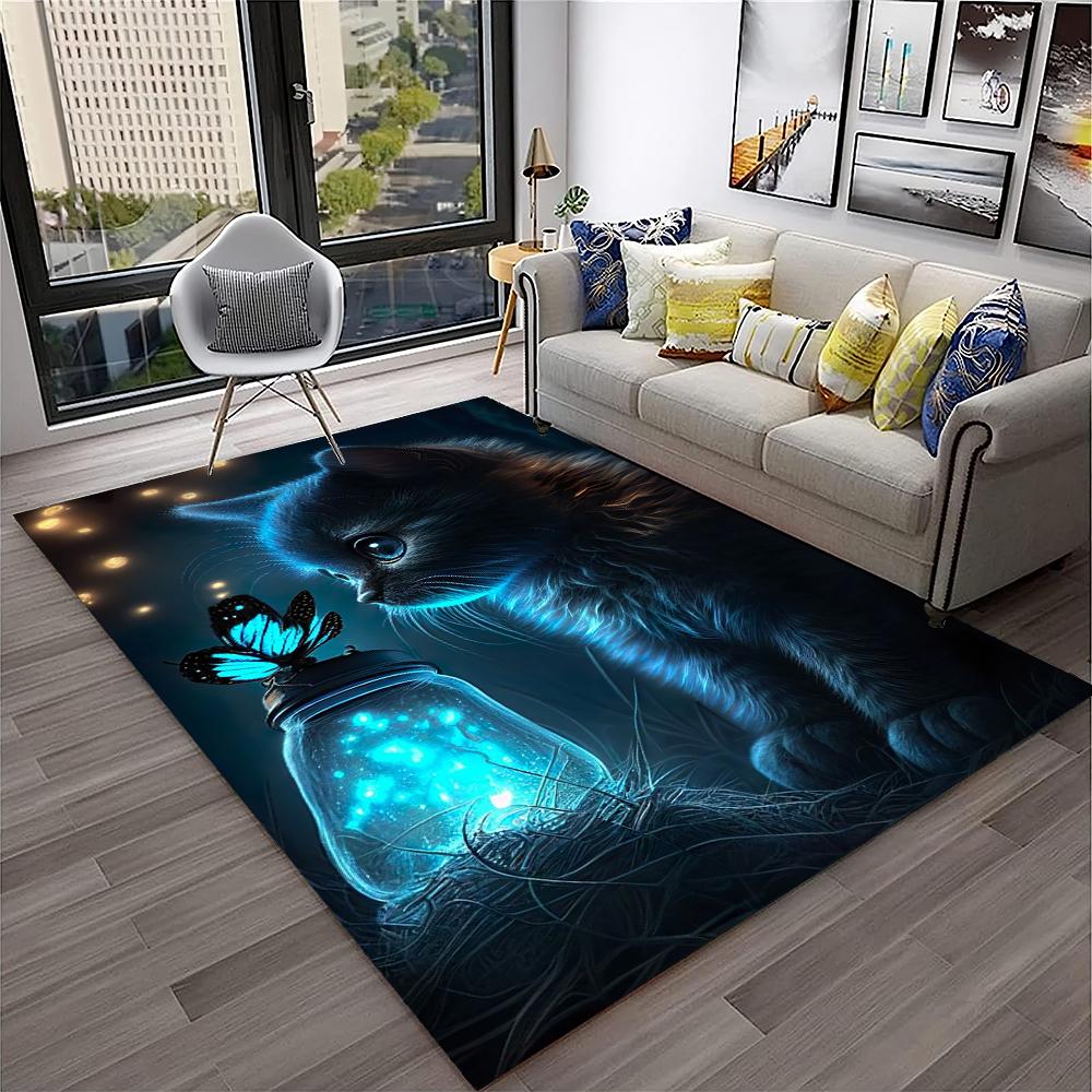 Милый трехцветный кот, кот Гарфилд, персидский кот, ковер-ковер мультяшный рэгдолл для дома, гостиной, спальни, дивана, придверный коврик, декор, детский, нескользящий