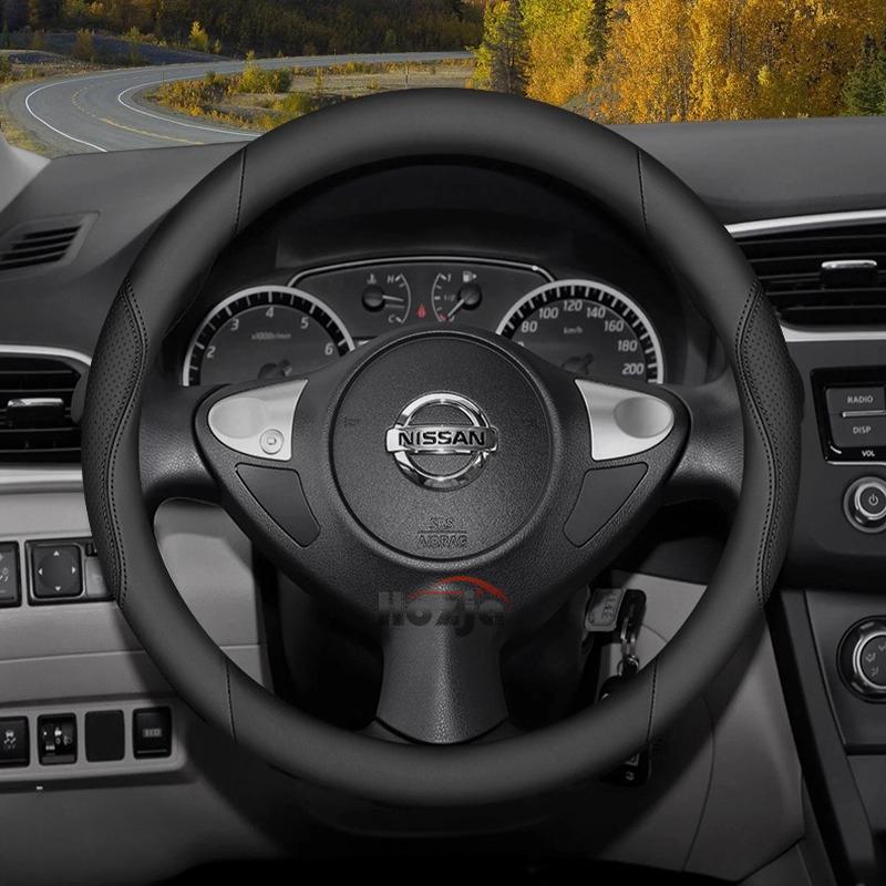 Кожаный чехол на руль автомобиля для Nissan Patrol Y63 Xtrail Kicks Qashqai Versa Sentra Altima Armada 2011 - 2025 Аксессуары