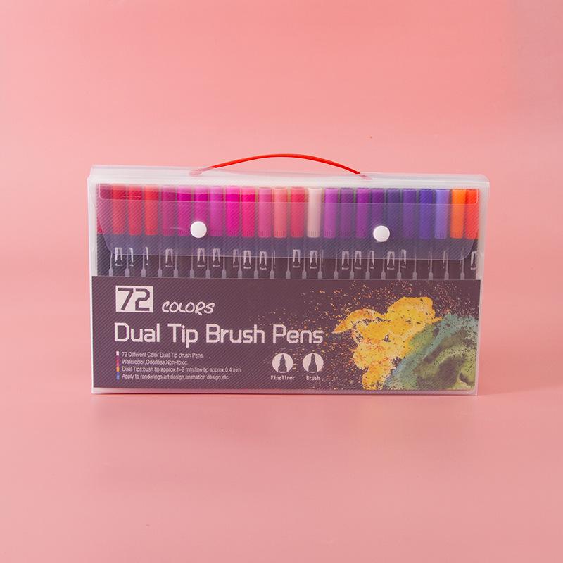 Double-Ended Washable Watercolor Pens - 120 Color Set, Non-Staining, Soft Tip Art Liner for Children's Drawing