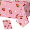2 Pcs Happy Thanksgiving Tablecloth Disposable - Fall Turkey Tablecloths, Rectangle Pumpkin Maple Leaf Plastic Table Cover for Thanksgiving Table