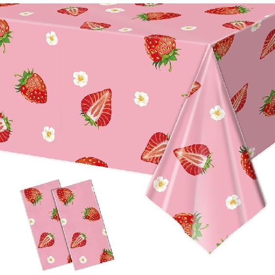 2 Pcs Happy Thanksgiving Tablecloth Disposable - Fall Turkey Tablecloths, Rectangle Pumpkin Maple Leaf Plastic Table Cover for Thanksgiving Table