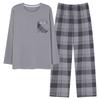 Pajamas Men'S Pure Cotton Long-Sleeved Spring And Autumn Large-Size Pullover Loungewear Can Be Worn Outside Casual Suit