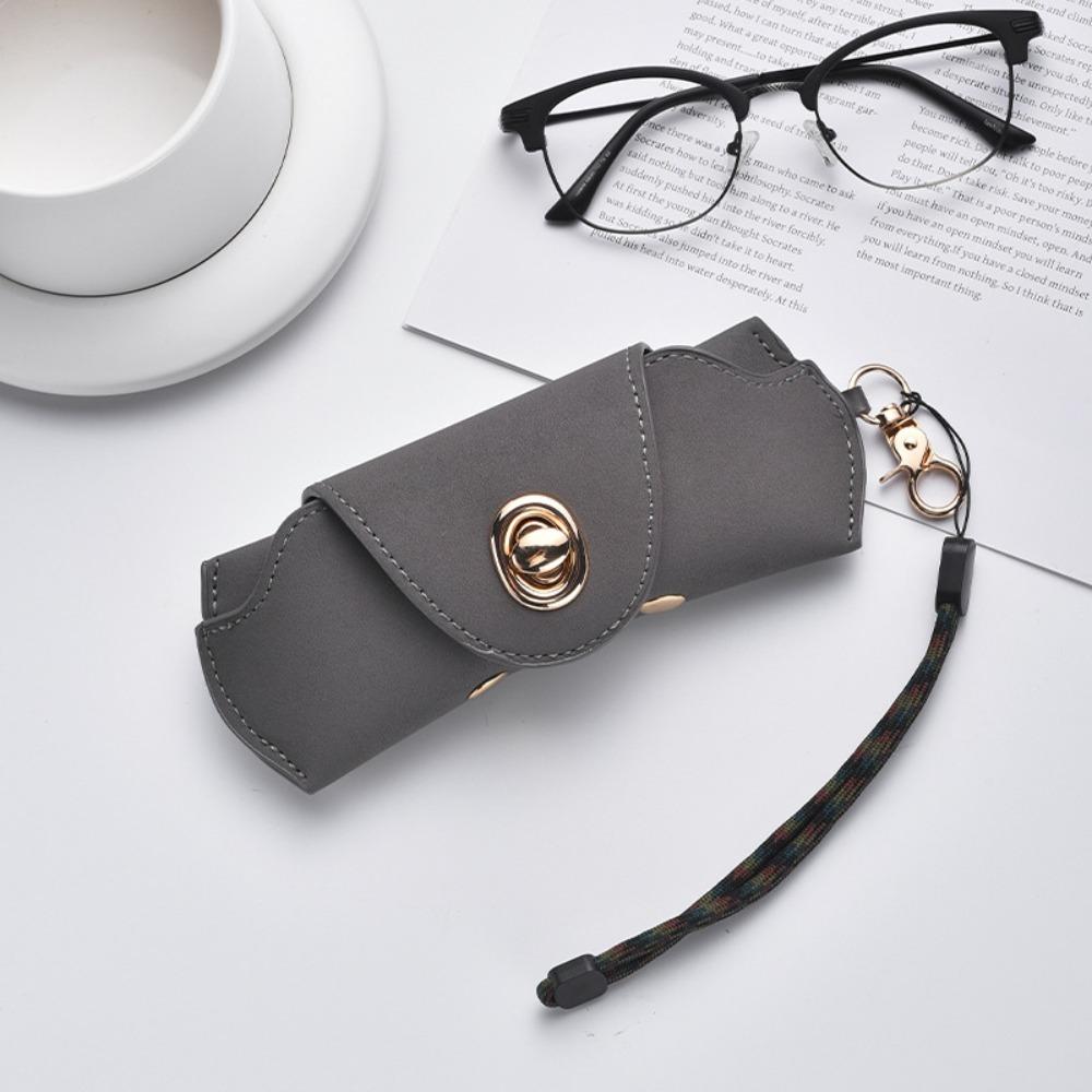 Hanging Neck Glasses Storage Bag Leather Soft Glasses Case Sunglasses Case Eyeglasses Accessories