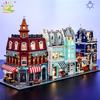 Игрушки HUIQIBAO MOC City Corner Coffee Shop Архитектурный стиль Вид на улицу Микро-строительные блоки для детей Строительные кирпичи
