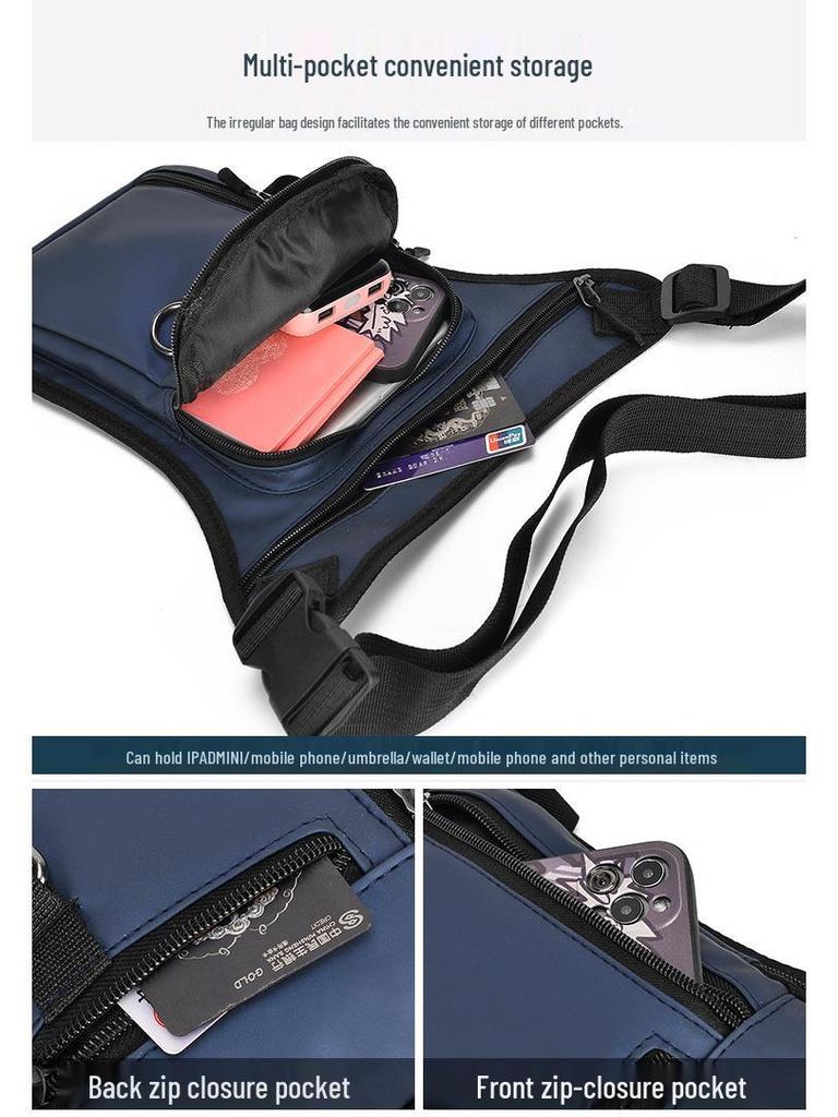 Мужская многофункциональная водонепроницаемая набедренная сумка кроссбоди для повседневных занятий спортом и велоспорта