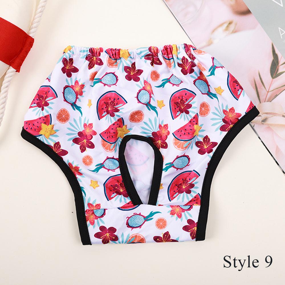 Физиологические штаны для домашних животных, впитывающие подгузники для собак, узор, нижнее белье для домашних животных, дышащая многоразовая одежда для собак, эластичные штаны для щенков