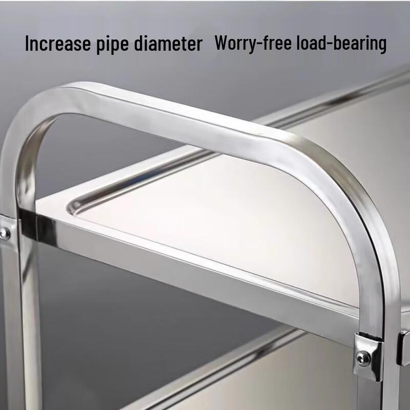 Утолщенная сервировочная тележка из нержавеющей стали