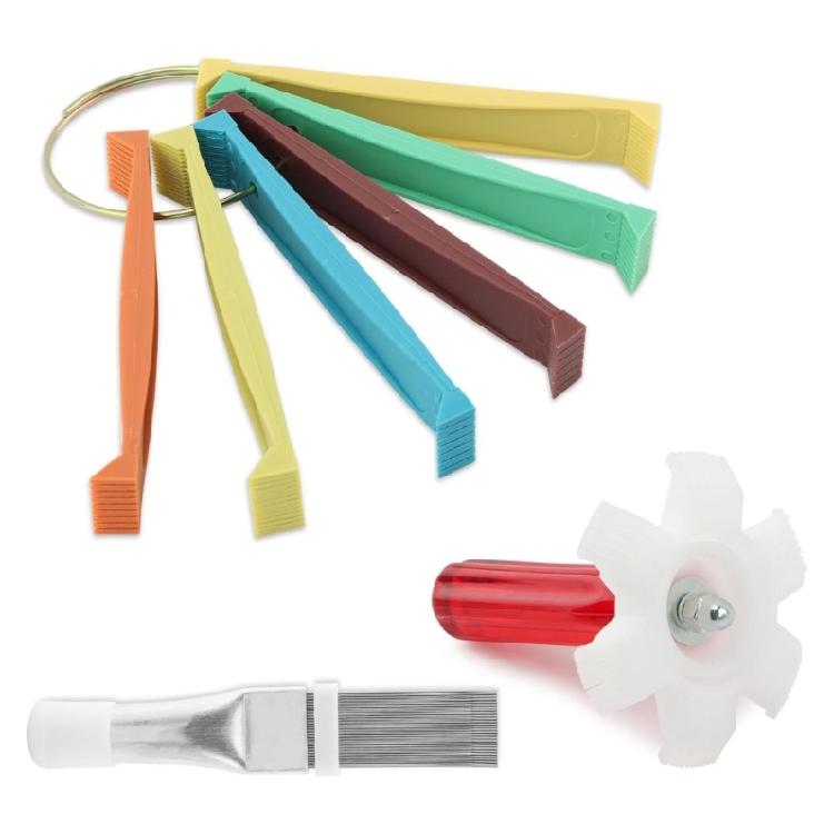 Air Conditioning Brush Set Includes Fin Comb Air Conditioner Fin Cleaner Condenser Radiator Fin Comb Alignment Tool