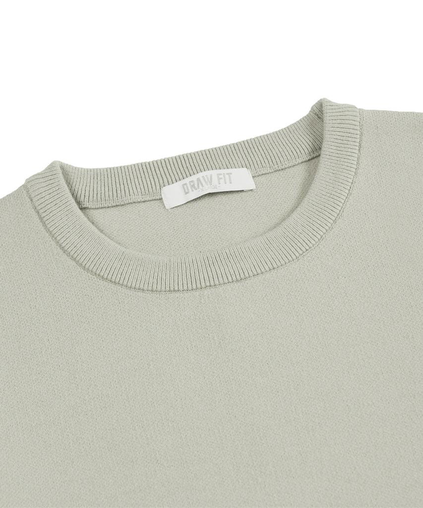 DRAW FIT Soft Essential Round Knit [Toasty Grey]