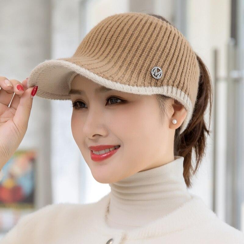 Новая женская повседневная зимняя шапка с надписью EmptyTop Visor Cap женская вязаная шапка