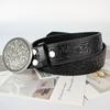 PU Leather Western Cowboy Belt Vintage Waist Belt Fashion Buckle Belt Men Women