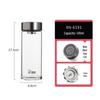 Heenoor Portable Single-Layer Glass Tea Infuser Cup