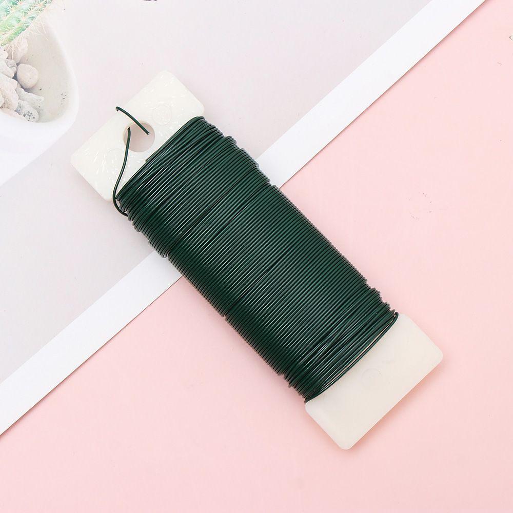 Wrapping Flower Arrangements Plastic Coated Wire Xmas Green Rope Paddle Wire for Crafts Floral Wire