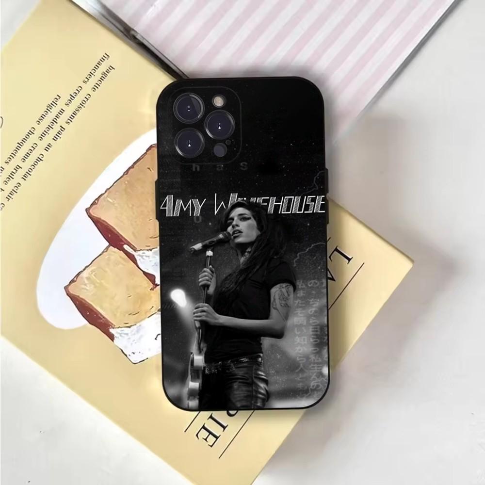 Чехол для телефона Amy Winehouse для iPhone 16,15,14,13,12,11,Pro,X,XS,Max,XR,Plus,Mini Мягкий черный чехол