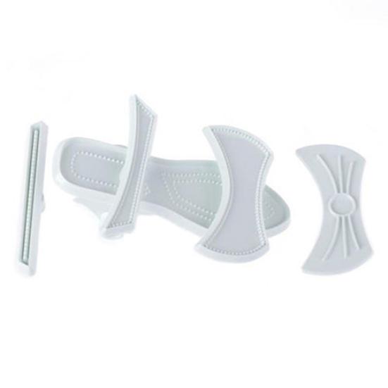 9x Plastic Lady Cutter High-Heeled Shoes Sandals Cake Decorating Baking Mould