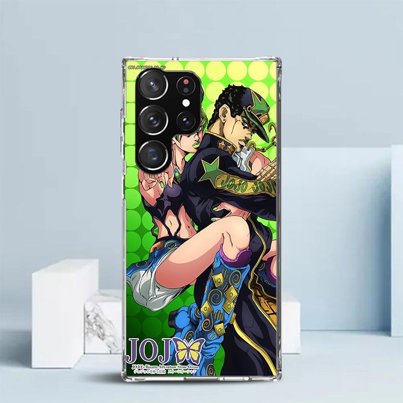 Чехол для телефона JoJo's Bizarre Adventure Джолин Куджо для Samsung Galaxy S24 S25 Edge S26 Ultra S22 S23 Plus S21 + S20 FE Мягкий ТПУ Задняя панель