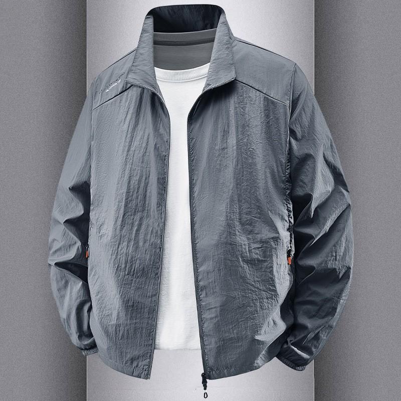 Sunscreen Jacket for Men Summer Thin Lightweight Breathable UV Protection Ice Silk Outdoor Fishing Hiking Sikn Coats