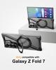 Oatsbasf Магнитный металлический чехол для телефона Samsung Galaxy Z Fold 7 с вращающимся на 360° кольцом-подставкой, противоударный бампер