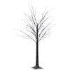Artificial birch tree with LED lighting, 96 cool white micro-LEDs, 150 cm, brown
