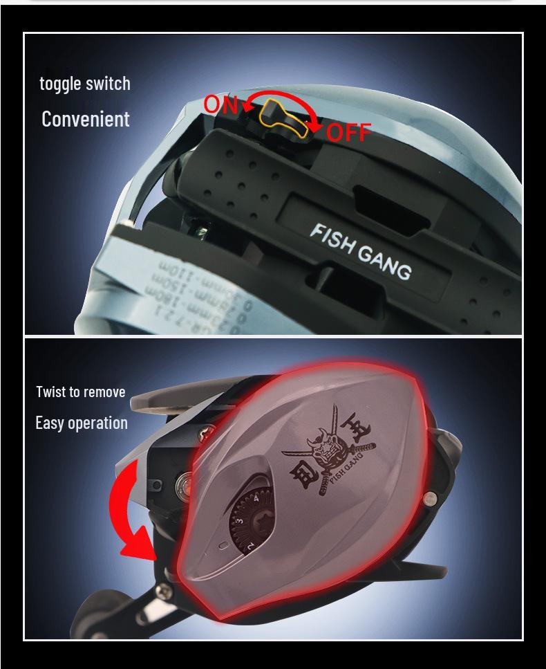 All-Metal Anti-Backlash Baitcasting Reel with Long Cast & Double Brake for Blackfish Lure Fishing