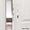 Door handle, length, aluminum, 72 mm, WHITE INSERT