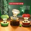 Яблоки Ночник Панда Перезаряжаемый от USB Светодиодная Прикроватная Лампа Атмосферный Свет Рождественский Фестиваль Милый Ночник для Декора Спальни и Стола