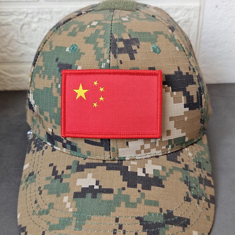 Нашивка на липучке с вышитым пятизвездочным красным флагом - нарукавная повязка с китайским значком