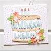 Birthday Cake Frame Metal Silvery Stencil Embossing Cutting Dies For Diy Scrapbooking Paper Album Cards Making