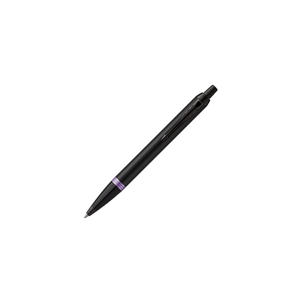 PARKER IM Ballpoint Pen, Amethyst Purple Ring BT, Medium Nib, Oil-Based Ink, with Pen Case, Gift