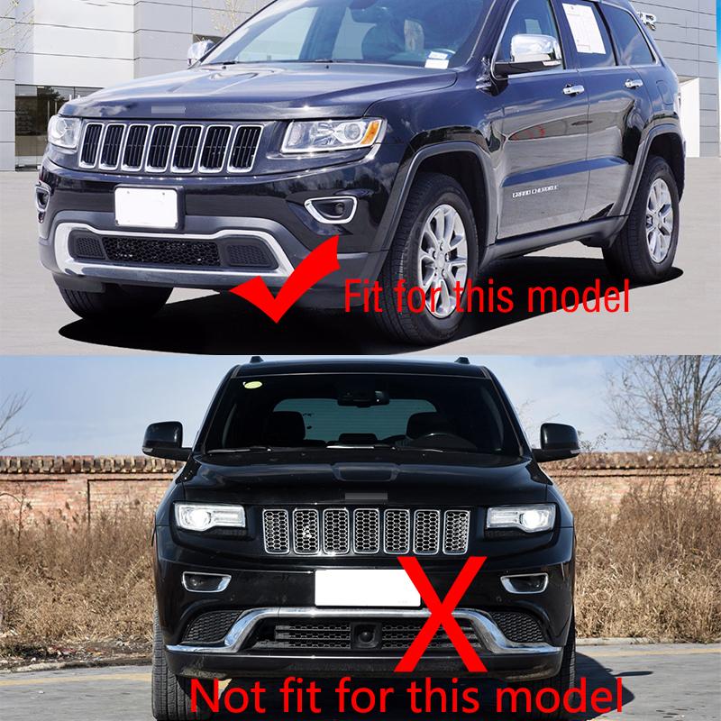 For Jeep Grand Cherokee 2014 2015 2016 Front Bumper Lower Grille Filler Trim Headlight Under Trim Cover Cap
