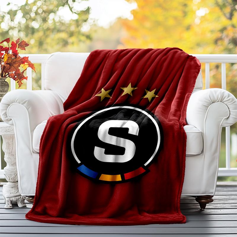 AC Sparta Praha Flannel Blanket Soft All-Season Throw, Design for Camping, Car Travel, Hiking Sofa, Bed, Office Perfect Gift for Parties