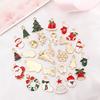 38Pcs Mixed Christmas Charms Enamel Pendants Diy Bracelet Jewelry Making Craft
