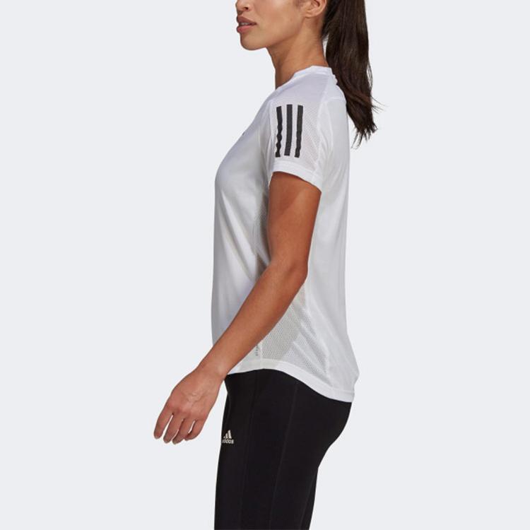 adidas Собственная футболка The Run Tee Performance Training с коротким рукавом для женщин, белая GJ9989