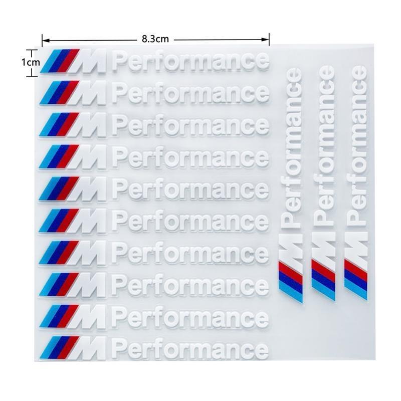 BBJT8 Car Decoration Strip Trunk Sticker Decals Decal For Bmw M Power Performance Logo E28 E30 E34 E36 E46 E60 E90 F84 F87 X1 X3 X5 X6