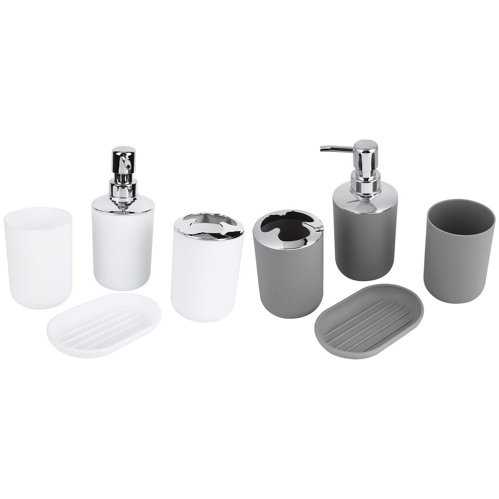 4Pcs/Set Bathroom Kit Accessory Plastic Lotion Bottle Storage Cup Rinse Cup Soap Dish