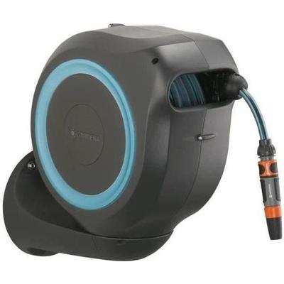 Автоматическая настенная катушка RollUp M 20 м - - Синяя полоса - Автоматическое сматывание шланга