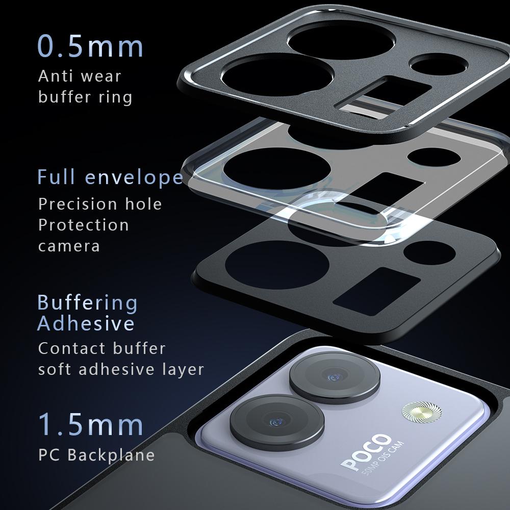 Для Xiaomi Poco M7 Pro 5G Чехол ТПУ+ПК Противоударный Прозрачный Чехол для Телефона