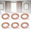 6 шт. деревянные зажимы для штор стержневые кольца декоративные шторы оконные вешалки полюс