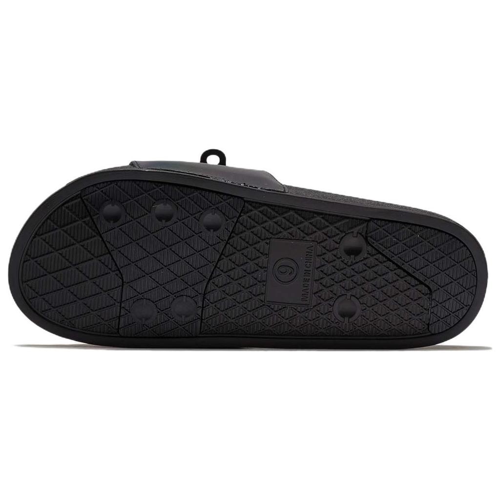 Li Ning Ln Slipper Velcro Fashion Silent Slide Sandals Men Footwear Black AGAS001-2