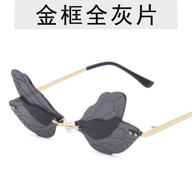 Солнцезащитные очки Dragonfly Wings Персонализированные солнцезащитные очки Женский стиль Смешные очки без оправы