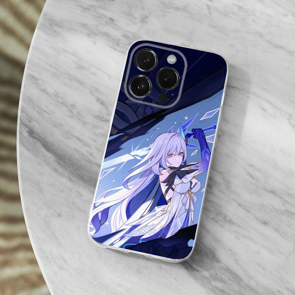 Genshin Impact Skirk Игра Для iPhone 12,Mini,16,X,17,Plus,11,Max,13,XR,15,Pro,14,SE,XS,Прозрачный Мягкий Чехол