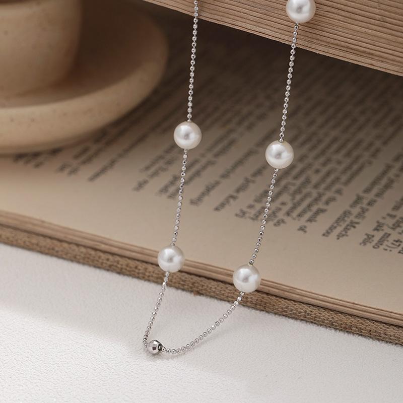 Жемчужное ожерелье женское простое цепочка на ключицу цыганская звезда цепочка на шею легкая роскошь нишевый дизайн высококачественные аксессуары