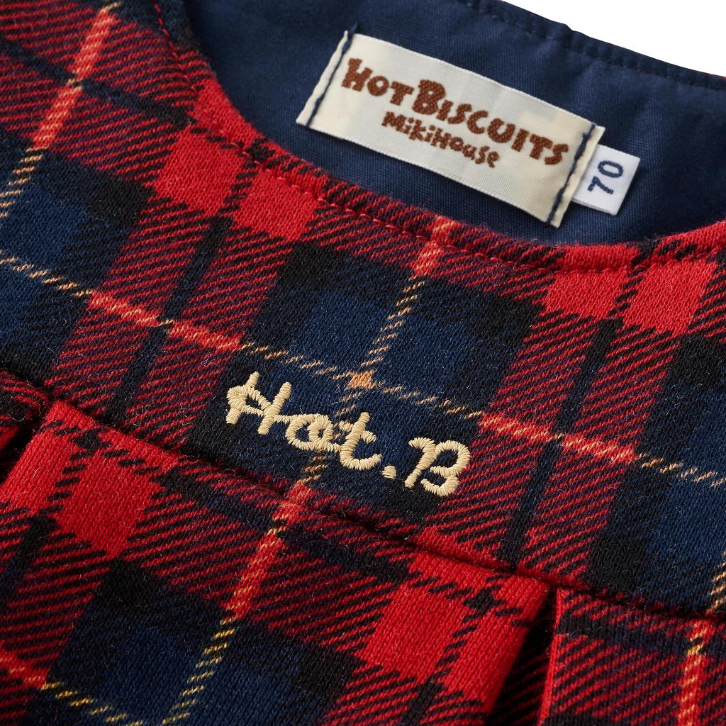 MIKIHOUSE HOT BISCUITS Джемпер для мальчиков и юбка, для девочек, детская одежда, красный, 90 см, 73-1802-494